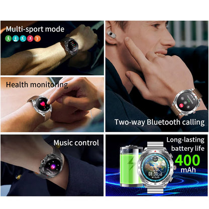 2024 New Smart Watch TWS 2-In-1 Bluetooth Earphones HIFI 9D Sound Quality Bluetooth Call for Men and Women Sports Smartwatches