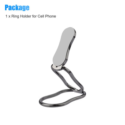 Phone Ring Holder Finger Kickstand,  Universal Aluminum Desktop Desk Cell Phone Stand Holder, Foldable Adjustable Metal Phone Back Grip, Magnetic Car Mount